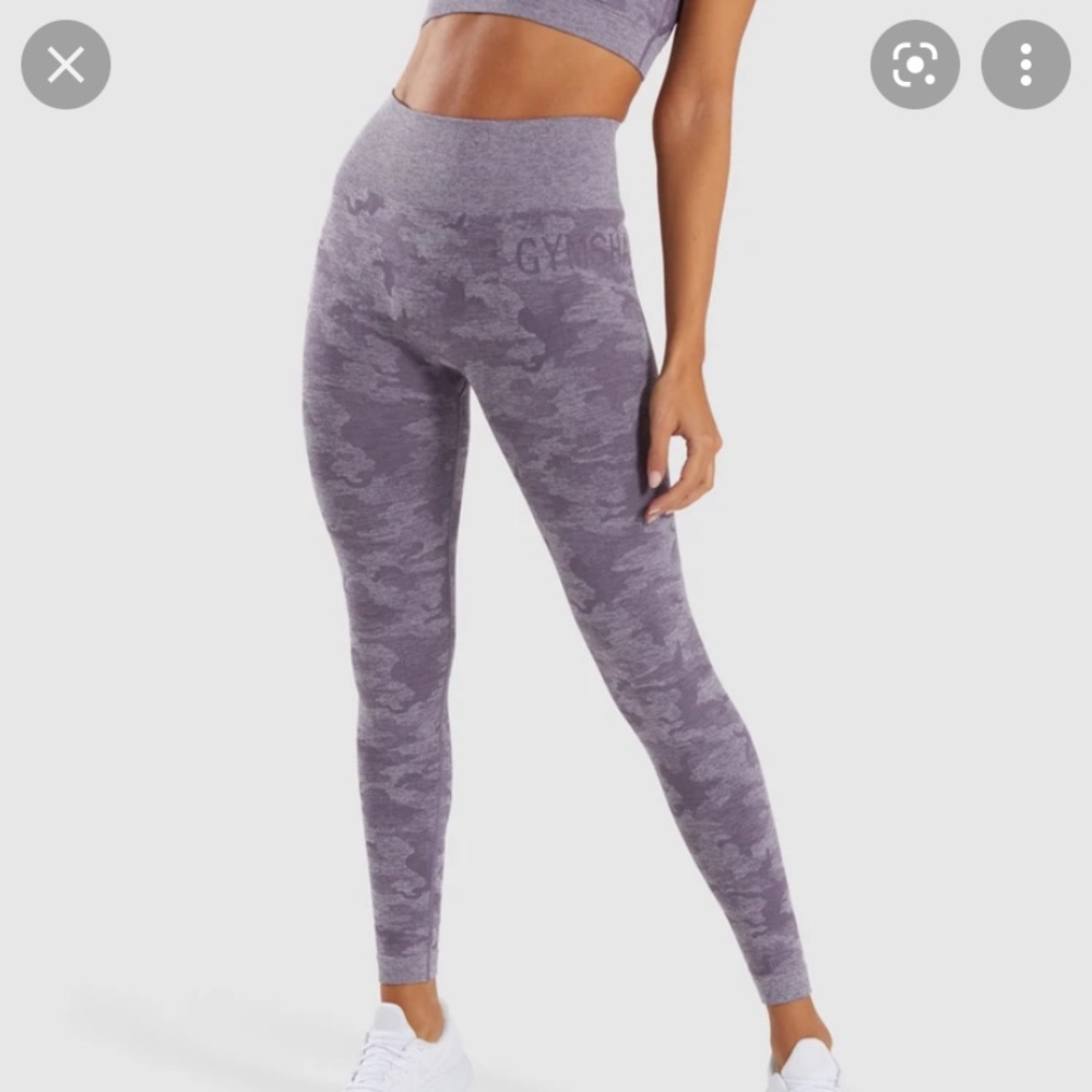 Gymshark Purple/Gray Camo Leggings Size Small